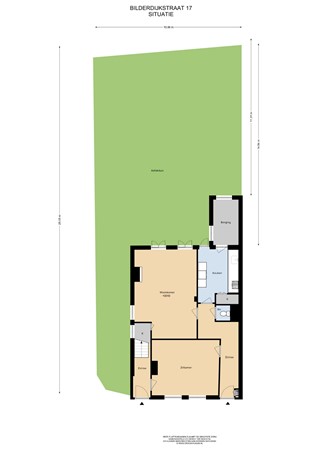 Floorplan - Bilderdijkstraat 17, 2311 XD Leiden